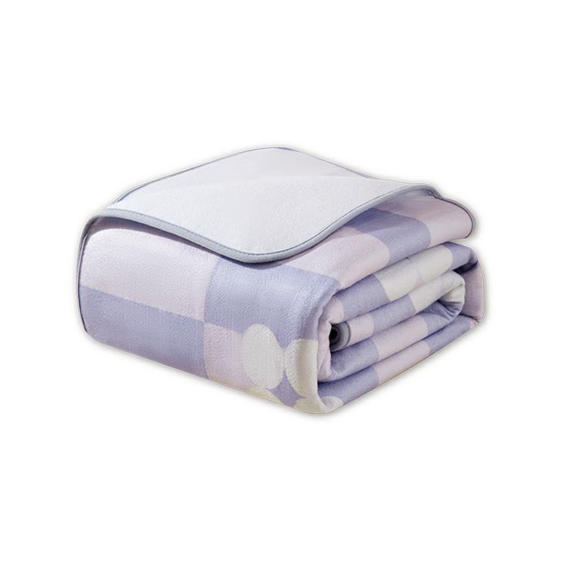 网易严选【高温断电】电热毯电褥子双人四档双区除螨可折叠2*1.8m紫色