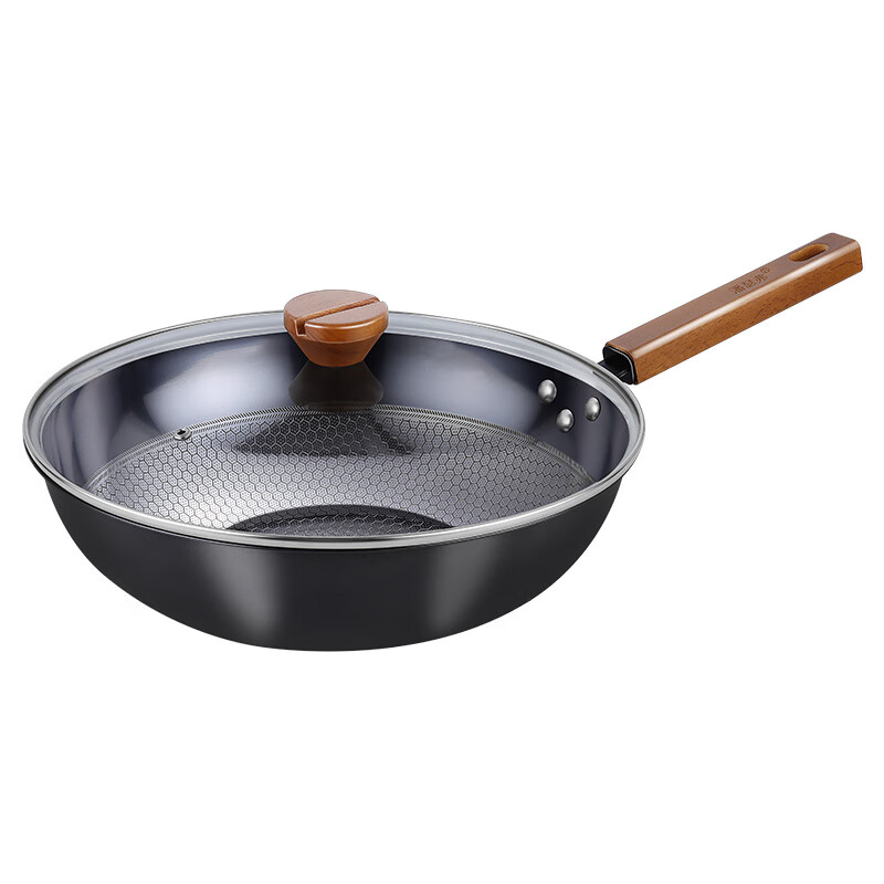 PENSOFAL潘瑟弗32cm深度氮化窒化熟铁不粘锅电磁炉燃气厨具炒锅无涂层炒锅 炒菜锅氮化不易生锈 32cm