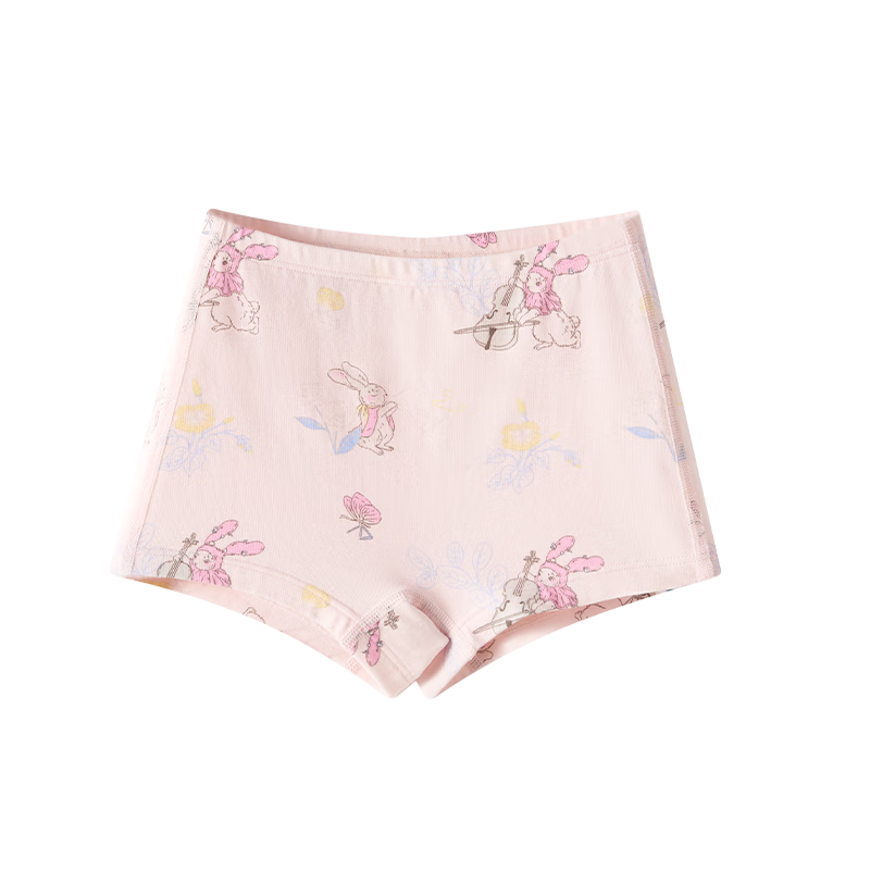 babycare山茶花儿童内裤婴儿裤衩平角裤宝宝 提琴兔 1条  100 