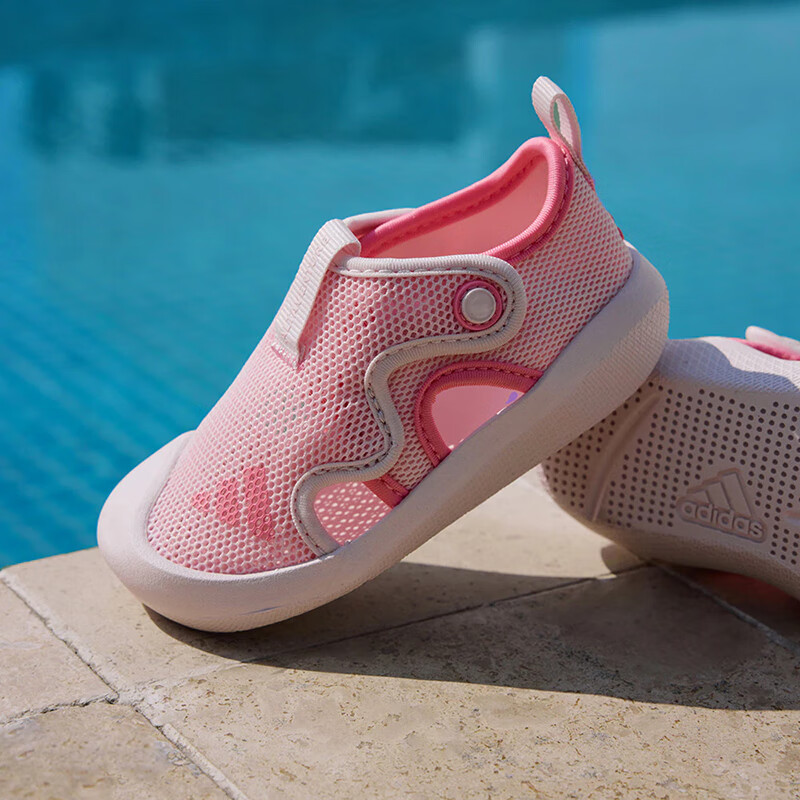 阿迪达斯（adidas）女童包头凉鞋「小浮艇」25夏季童鞋儿童宝宝小童运动沙滩鞋JR5697