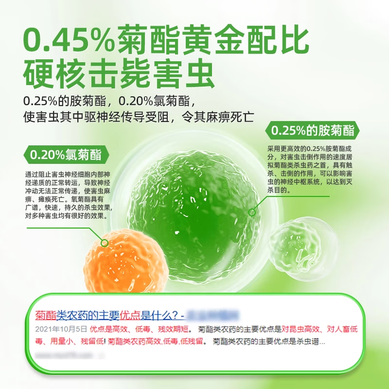 皎洁氯菊酯胺菊酯喷雾除虫菊酯类杀虫剂隐翅虫家用喷剂溶液喷剂拟除虫 500mL 1瓶
