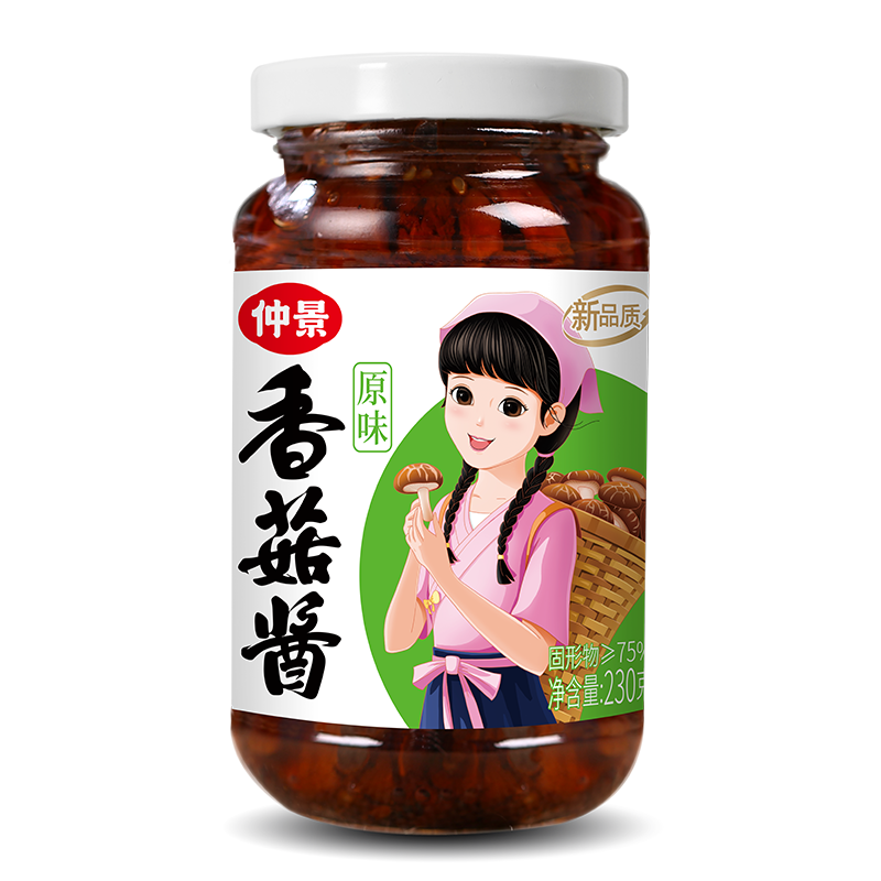 仲景 香菇酱 原味230g 招牌拌饭拌面酱夹馍暴下饭菜蘑菇炒饭调味酱料