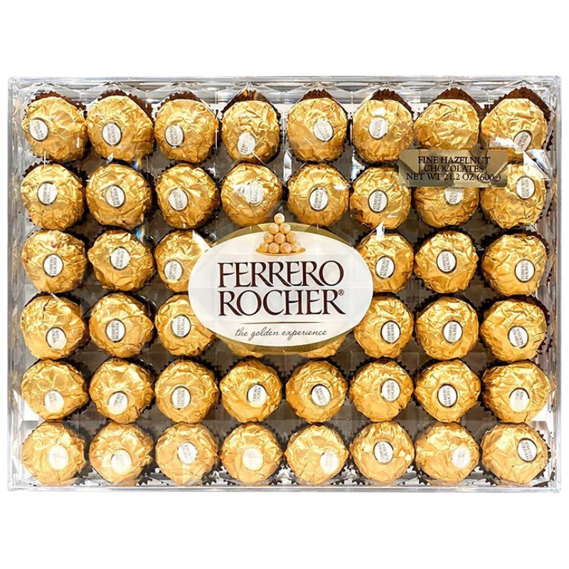 費(fèi)列羅（FERRERO）臨期榛果牛奶巧克力48粒600g原裝進(jìn)口零食喜糖禮物8月20日到期