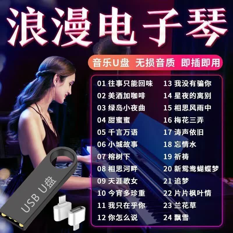 VYOPBC电子琴纯音乐U盘车载2023款电子琴音乐伴奏dj内存卡曲谱大全 全部电子琴歌曲 U盘