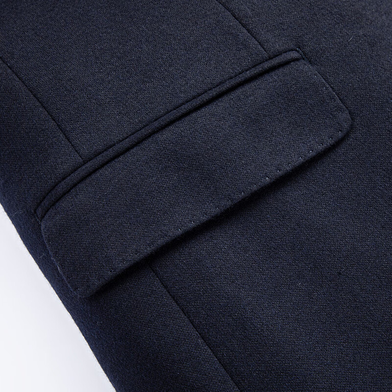 罗蒙(ROMON)【含绵羊毛】男士西服商务休闲春秋新款中青年时尚单西装外套 藏青色 5F213091 50 (180)