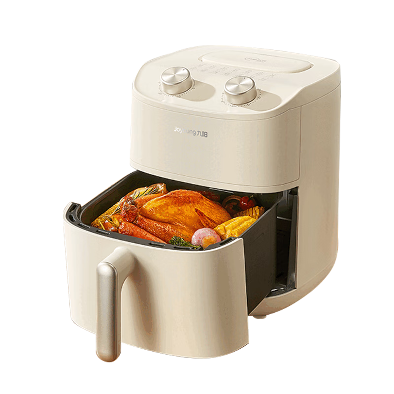 九阳空气炸锅不用翻面升级双风道倍脆 全金属内腔1700W大功率蒸汽嫩烤箱炸一体机5.5L大容量家用新品 【双风道脆嫩烤】 5.5L