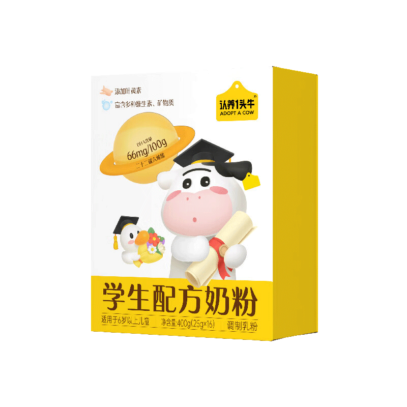 ����һͷţѧ���䷽�̷�6������ 400g/�� ��ͯ�ɳ��߸��̷� DHA+6���������� 400g*2�У��ں�32����