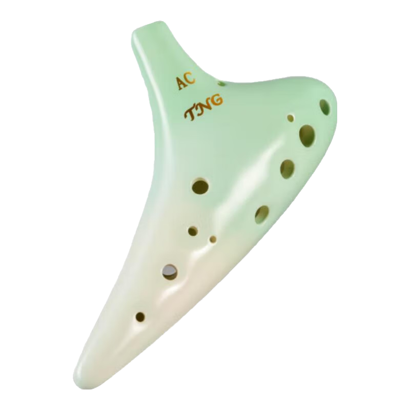 TNGtng陶笛 12孔AC調(diào)初學(xué)者專業(yè)演奏型樂(lè)器小學(xué)生專用十二孔中音C調(diào) 馬卡龍【收納包升級(jí)防震皮包】