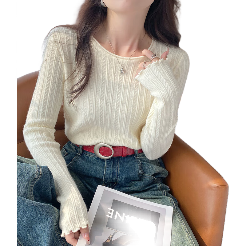 �����ִ����Ů2025�¿��紺�ﶬ�ڴ�ľ������֯��������������ë��