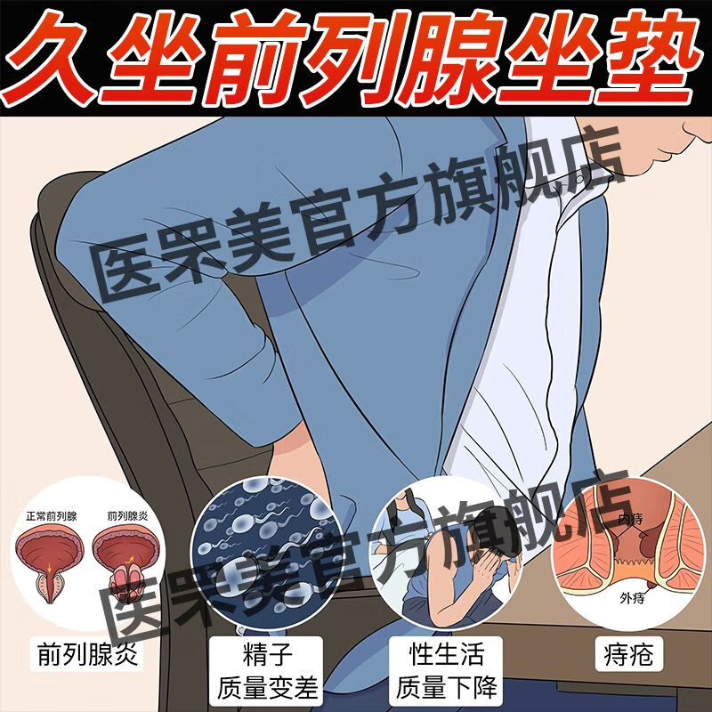 防前列腺气垫痔疮术后卧床坐垫产后月子用屁垫压疮护理垫VI [医罘 [防痤疮压疮气垫]1个装