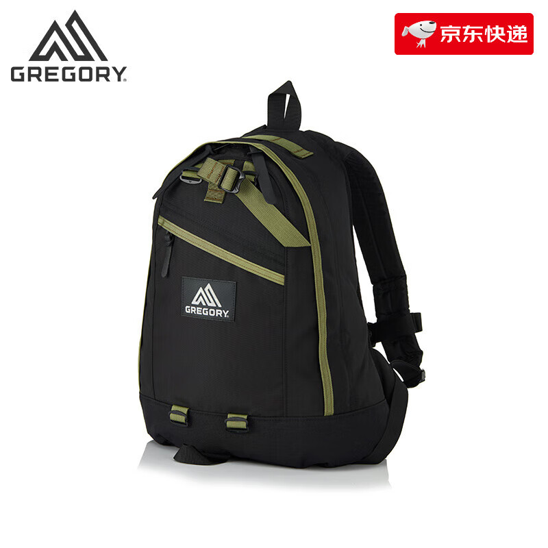 GREGORY【黑色/橄榄绿】GREGORY格里高利经典百搭城市户外双肩包斜挎包 FINE DAY-18LBlack/Olive-(