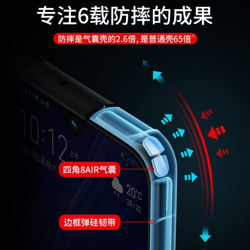 讯迪（Xundd）适用ASUS ROG6手机壳ROG7华硕ROG6PRO保护套硅胶防摔5S全包ROG6天 高透黑/气囊防摔/高透不发黄 送 ROG游戏手机5S
