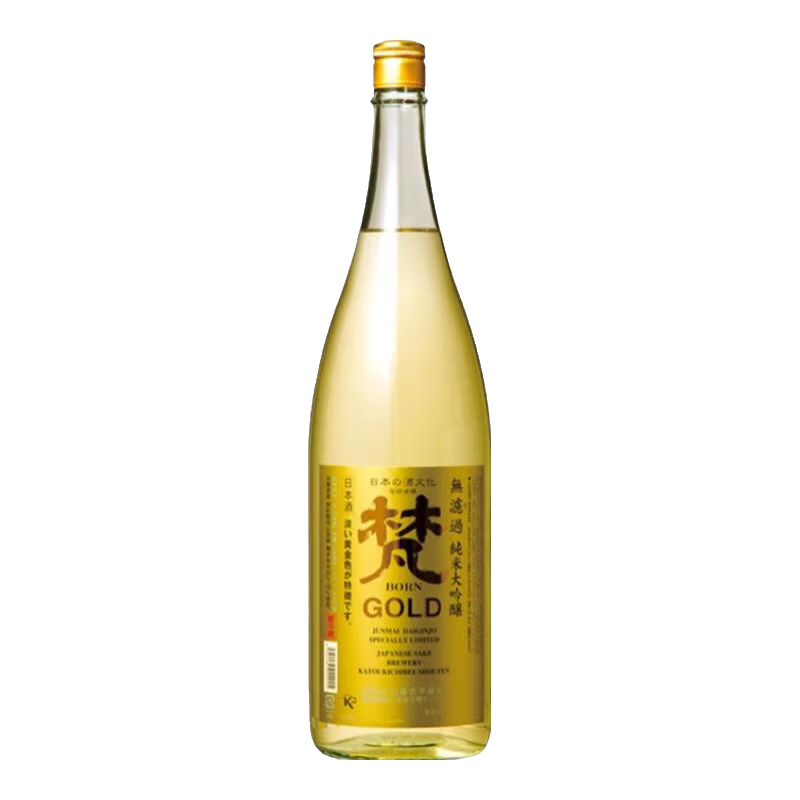 梵清酒 米酒 纯米大吟酿清酒 原瓶进口洋酒 无过滤纯米大吟酿山田锦 梵黄金1800ml