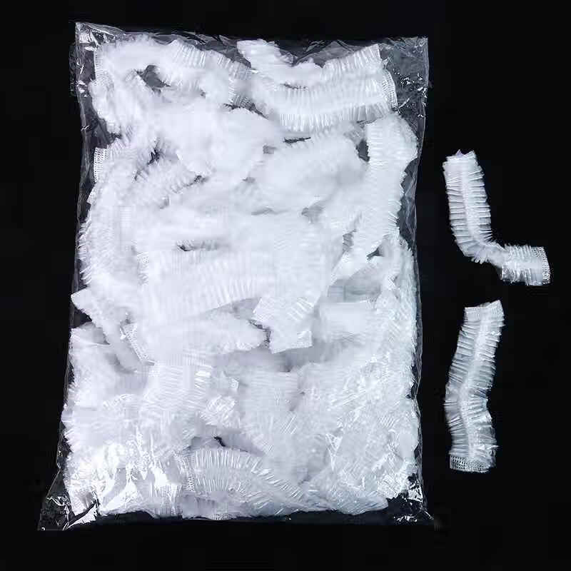 儿童浴帽一次性 儿童专用一次性浴帽宝宝防水洗澡头套头发淋浴帽 白色低压普通浴帽 50