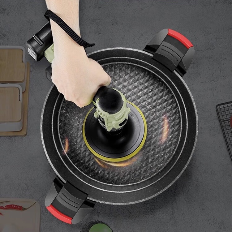 梅特德菲多功能电子锅微压锅不粘锅插电炒锅蒸煮炖涮火锅烤一体锅烙饼炖汤 30厘米6升(礼品全送)1-5人用 30cm