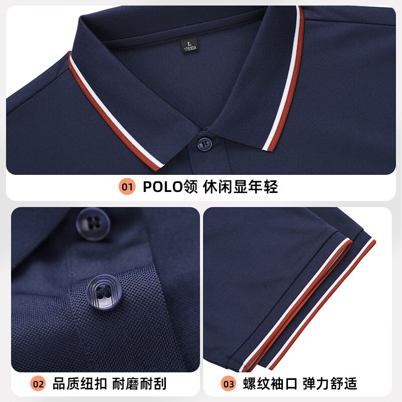 罗蒙（ROMON）翻领短袖t恤男夏季新款中青年商务休闲百搭男士上衣 白色 XL (180) (建议135-150斤)