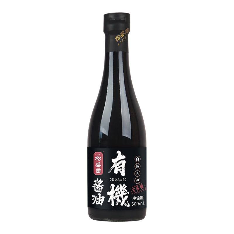 松盛园 有机酱油生抽 0添加酱油红烧上色有机食品认证（古法手工酿造） 有机酱油（1瓶装）