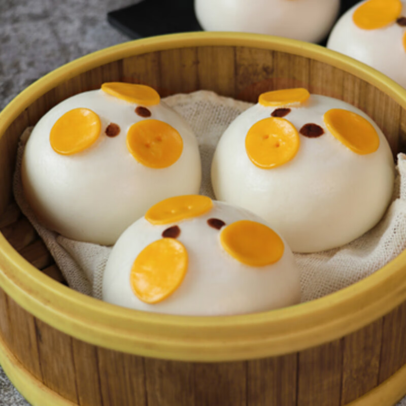 包兔子包早餐半成品猪猪包速冻面点红豆包 奶皇猪仔包300g*1包