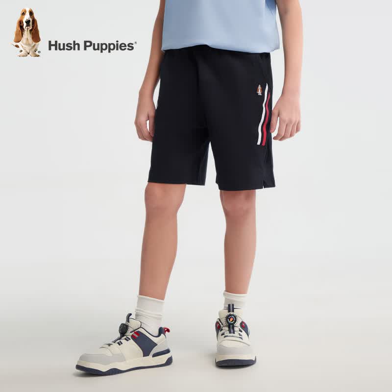 暇步士（Hush Puppies）童装儿童男大童夏季新款时尚简约活力休闲男童五分裤 藏蓝 140