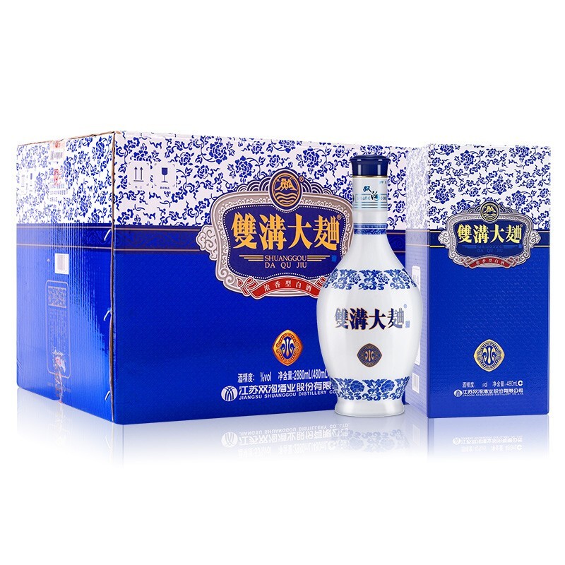 双沟【宴会送礼】 浓香型白酒 双沟大曲 42度小青花480ml*6瓶