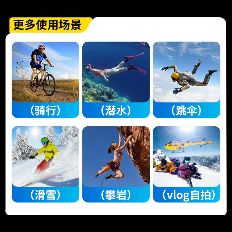 摄徒高清5k运动相机潜水防水下运动摄像机骑行旅游vlog摩托车电动车头盔户外拍摄骑行公路行车记录仪 X20【4800W像素+1350毫安+裸机防水】 高配【防水壳+数据线+各类配件】 128G