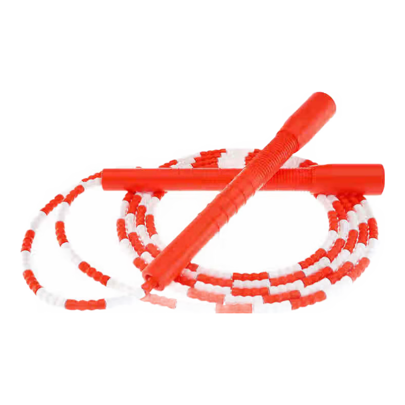 躍動 跳繩兒童竹節(jié)跳繩可調(diào)節(jié)成人健身減肥中考小學生花樣體能訓練繩 珠節(jié)跳繩 黑色（強韌 耐磨 抗摔