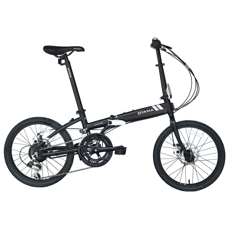 歐亞馬 OYAMA折疊自行車20寸14速鋁合金折疊車架男女款天際-500 全套禧瑪諾14速雙碟剎5年質(zhì)保黑