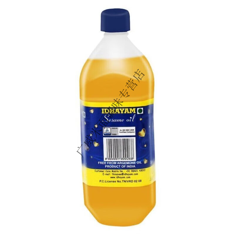 食懷印度原裝進(jìn)口冷軋黑芝麻油Indian Food IDHAYAM Sesame Oil 1L 1L