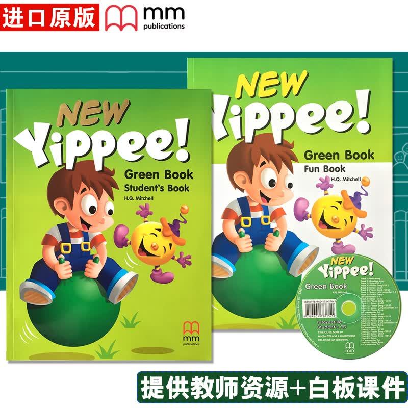 英国MM原版幼儿英语 New Yippee 幼儿园3-6岁儿童英文零基础启蒙入门培训教材 Green（中班教材）
