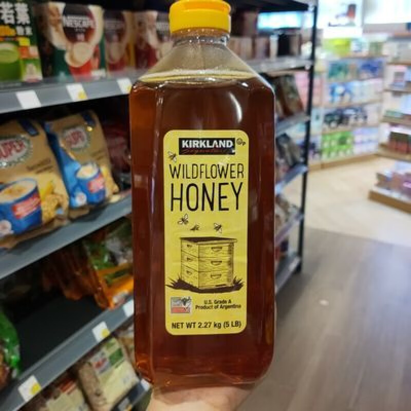 美國(guó)代購(gòu)KS PURE HONEYA級(jí)純野花蜂蜜2.27kg三葉草土蜂蜜 美國(guó)代購(gòu)KS PURE HONEY天然A級(jí)純