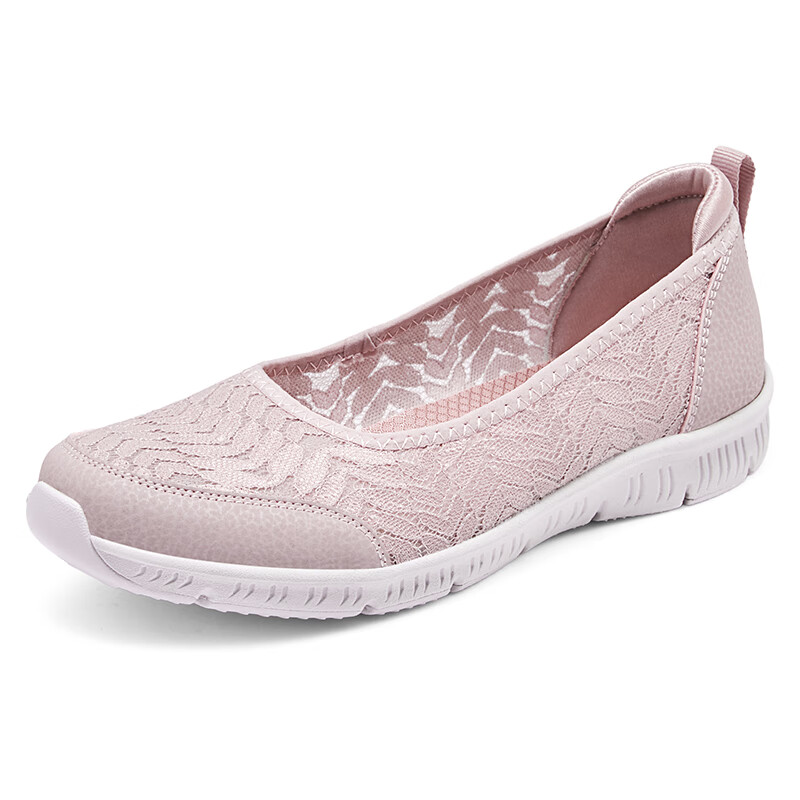 斯凯奇（Skechers）女鞋夏季2025新款轻便软底老人鞋网面一脚蹬穿脱休闲妈妈鞋单鞋 100686-MVE 35