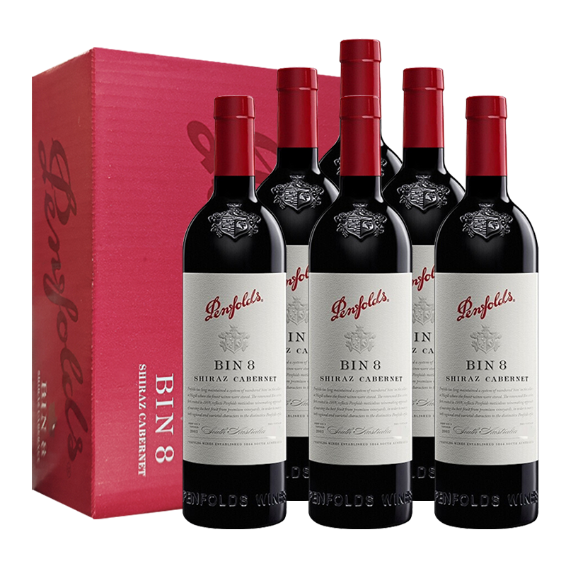 ������Penfolds��binϵ�� �����Ѿ� ���޺�� ԭװԭƿ���� ����ֱ�� �ɺ����Ѿ� ľ���� bin8����6ƿ/750ml 929Ԫ