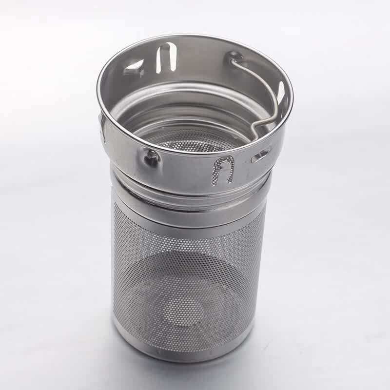 水杯滤网304不锈钢带茶仓玻璃杯加高双层保温杯过茶滤 细网直径50mm高度73mm
