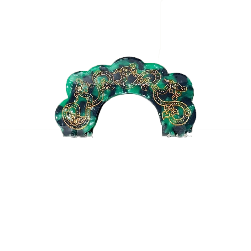 陕西歴史博物館(SHAANXI HISTORY MUSEUM)陕西历史博物馆文创宝绾青丝蟠螭款抓夹发卡头饰伴手礼教师节礼物 宝绾青丝系列抓夹-巳事如春秋