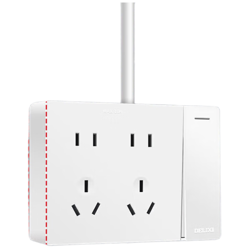 德力西明裝大板開關(guān)插座 158系列 一開雙控十孔開關(guān)插座