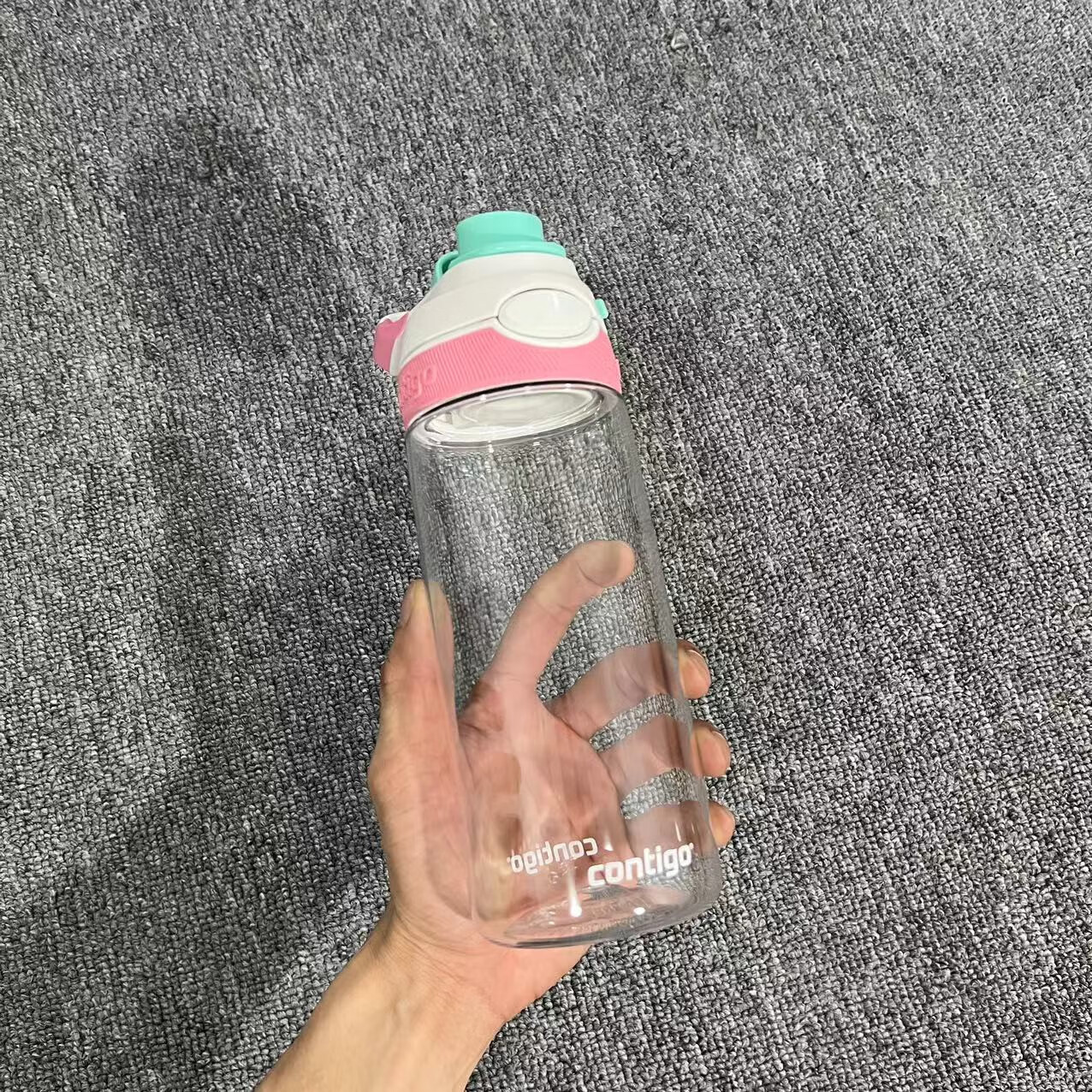 contigo美國康迪克龍口暢飲搖搖水杯鎖扣運動(dòng)水壺隨手杯 粉藍色透明龍口杯560ml 0個(gè)