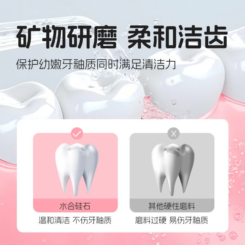 可立克儿童牙膏50g无氟水果味3-6岁专用西瓜水蜜桃幼儿牙膏 3支西瓜+3支水蜜桃