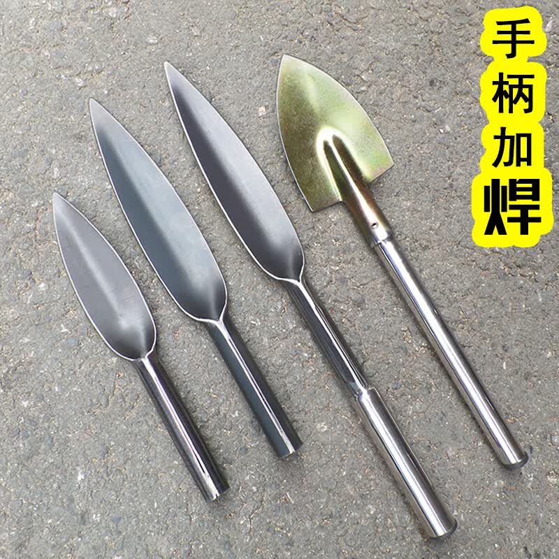 京厽德国小铲子锰钢铁锹赶海工具花铲挖野菜户外园艺种菜尖头加厚小铲 小号 (2.3毫米厚/约160克重)