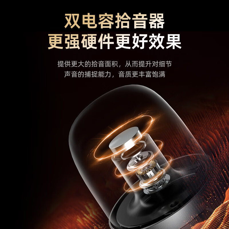 钛度TSP207桌面麦克风电脑主播直播话筒专用降噪电竞游戏会议录音语音USB电容麦台式机笔记本K歌上网课 【USB版】TSP207电脑专用