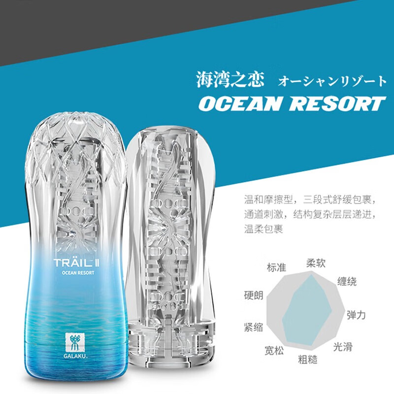 GALAKU男性用慢玩飛機杯透明手動(dòng)鍛煉自慰真陰擼擼訓練神器 藍色 透明飛機訓練杯  單品