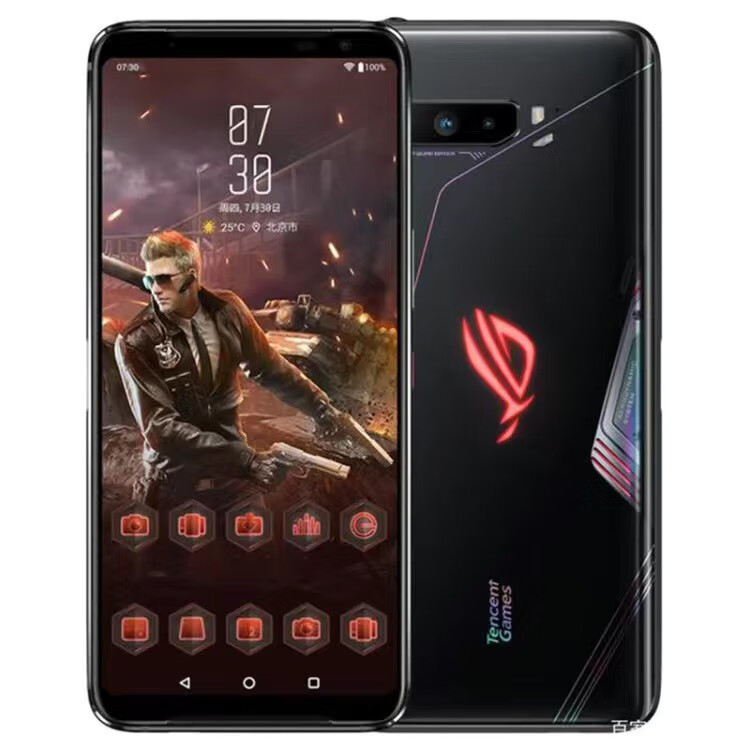 ROG游戏手机6 Pro 华硕6骁龙8+败家之眼腾讯电竞散热游戏手机 ROG3黑色 12GB+256GB