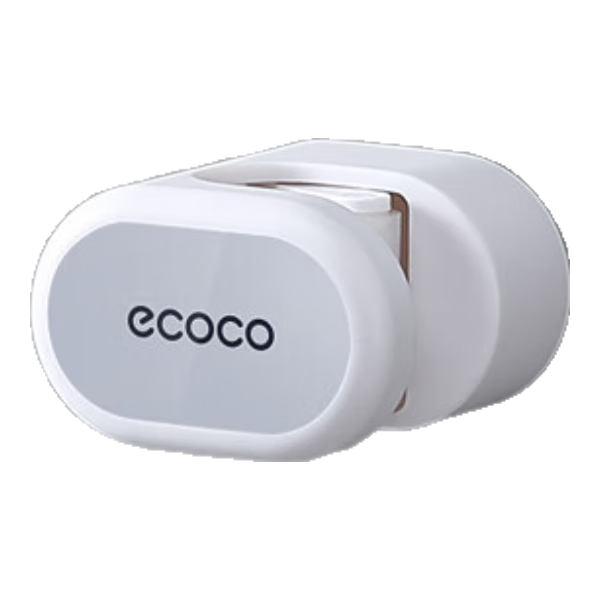 ecoco意可可 衛(wèi)浴掛件套裝衛(wèi)生間四件套垃圾桶家用帶蓋廚房窄垃圾筒免打孔 拖把掛鉤【北歐灰】