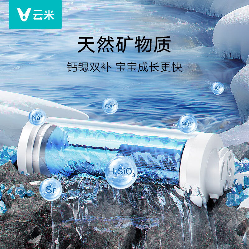 云米终身换芯昆仑矿泉净水器矿物质水1000G大通量米家app 昆仑矿泉净水器