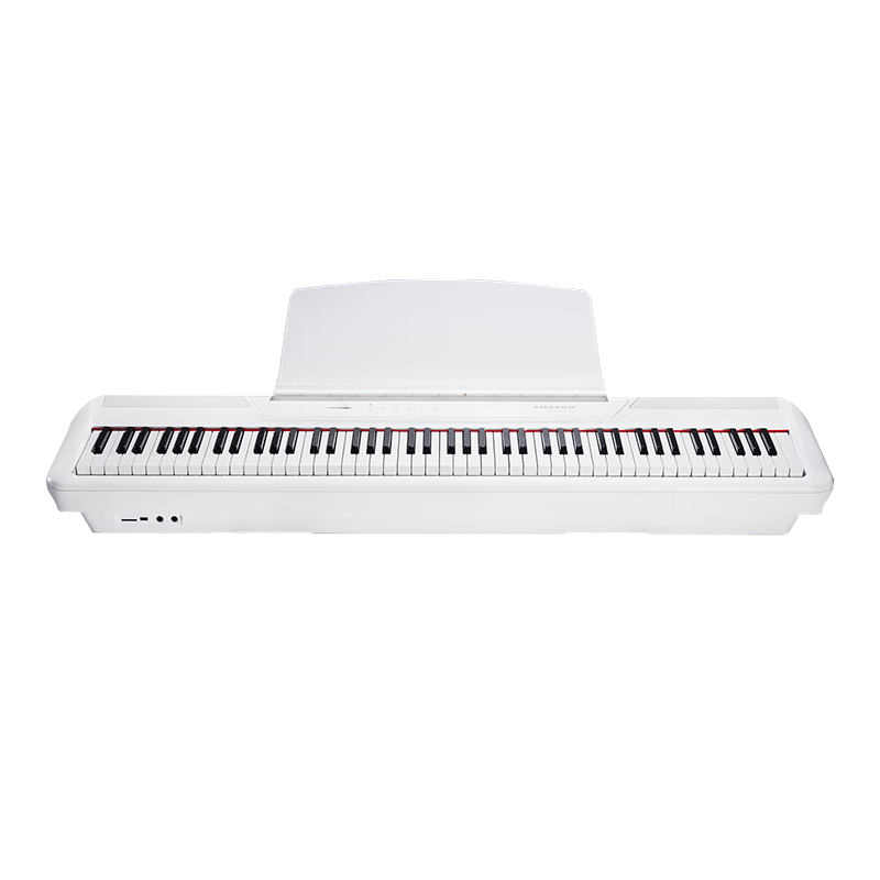 艾茉森（Amason）珠江電鋼琴P60白色 88鍵重錘時(shí)尚輕薄便攜款電子鋼琴 單琴頭