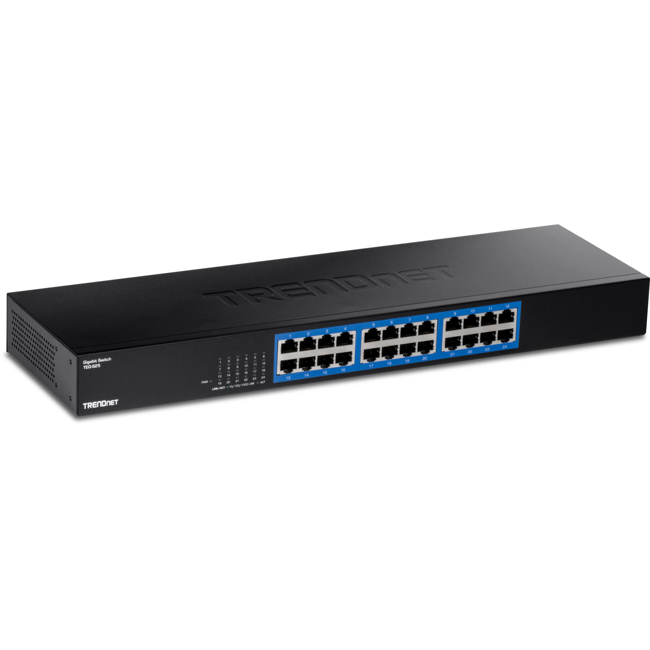 TRENDnet TEG-S25 24 端口千兆交换机 24 x 端口 金属外壳 48 Gbps 无风扇