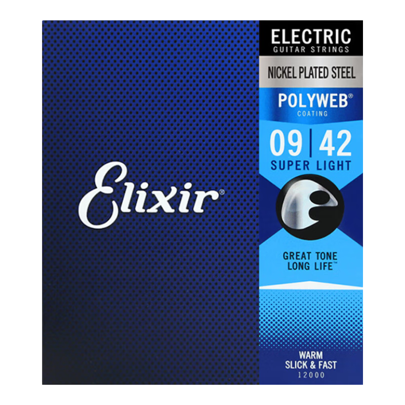 ELIXIR伊利克斯電吉他弦全套琴弦覆膜鍍膜防銹一套6根美產(chǎn) 12050 標(biāo)準(zhǔn)覆膜（010-046）