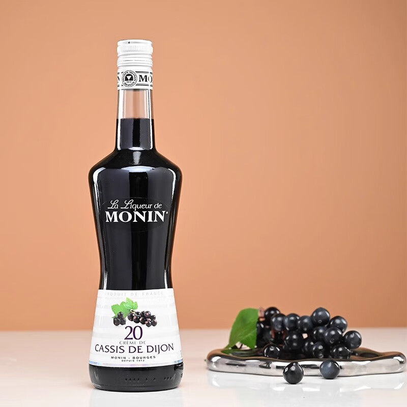 莫林黑加仑风味利口酒 700ml瓶装洋酒力娇酒调制配制莫吉托 酒精量20% 黑加仑风味