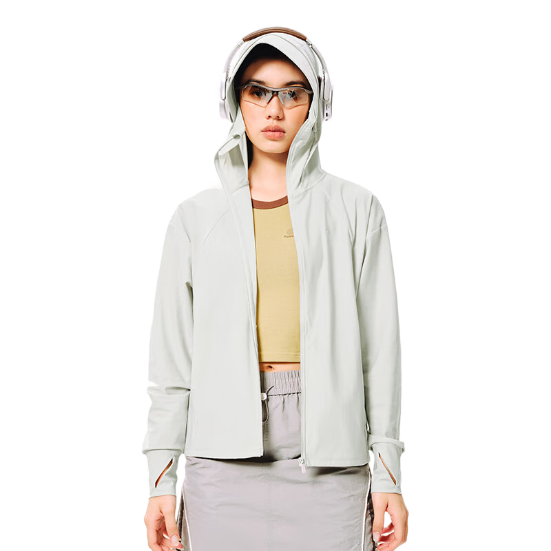 网易严选【断码特卖】冰皮PRO多波段防晒衣轻薄透气防晒服 B款冰皮凉感-冰月灰-纯色(女) M