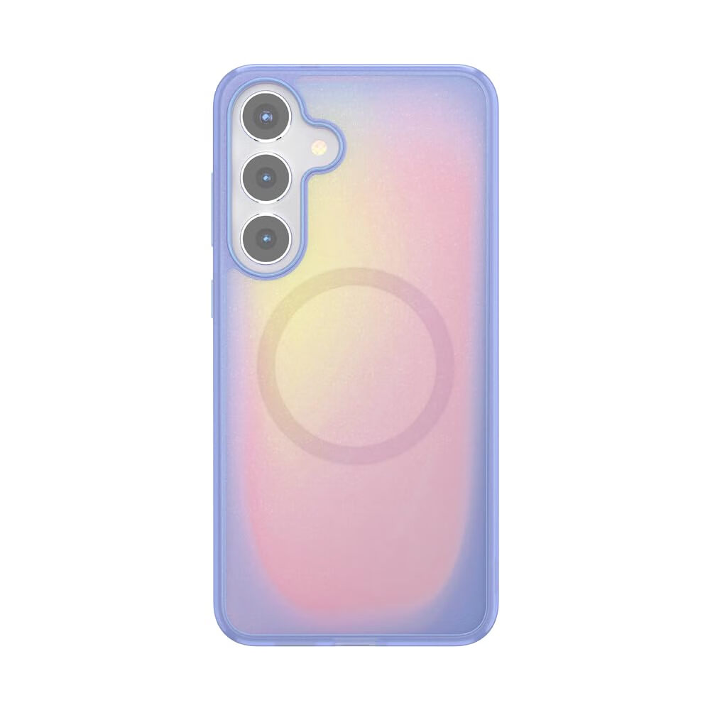 PopSockets 三星 Galaxy S25 Plus 手机壳兼容 MagSafe,适用于 Galaxy S25 Plus 的手机壳,兼容无线充电-Aura