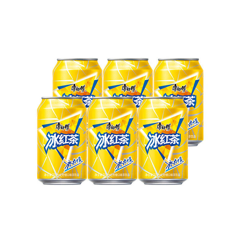 康师傅 冰红茶can 310ml*6罐 茶饮料小罐装